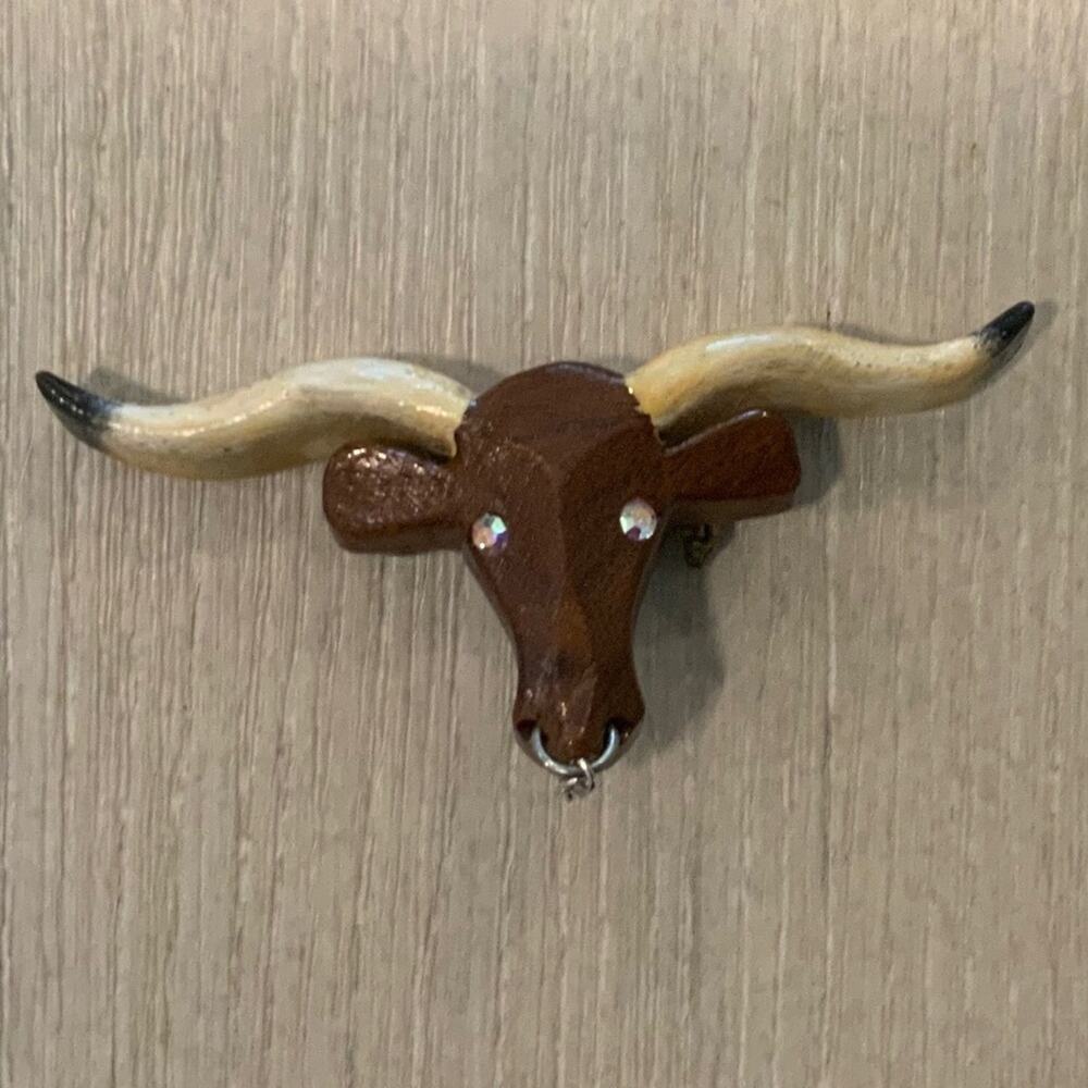 Vintage Bull Brooch